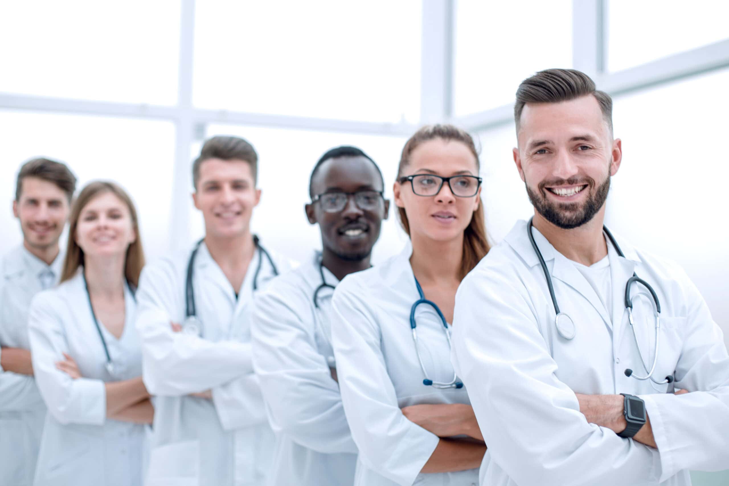 Closeup.a group of doctors.